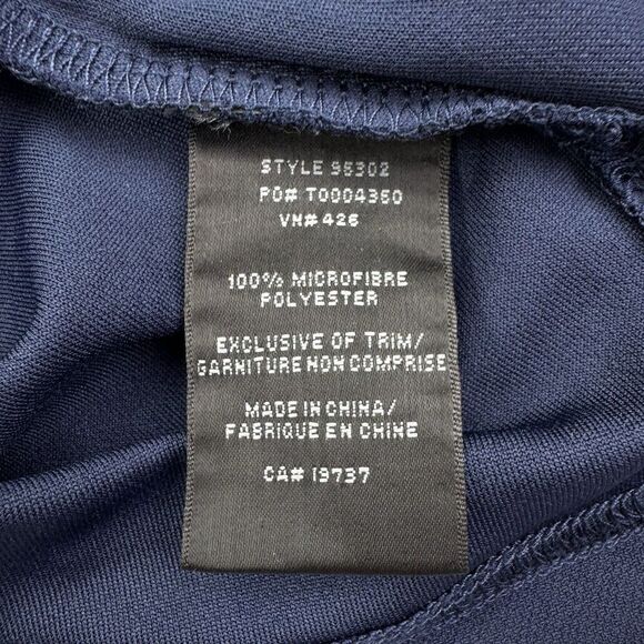 On Tour Blue WEBtech Golf Polo Womens XS Navy Silver Trim Moisture Management - Picture 5 of 7